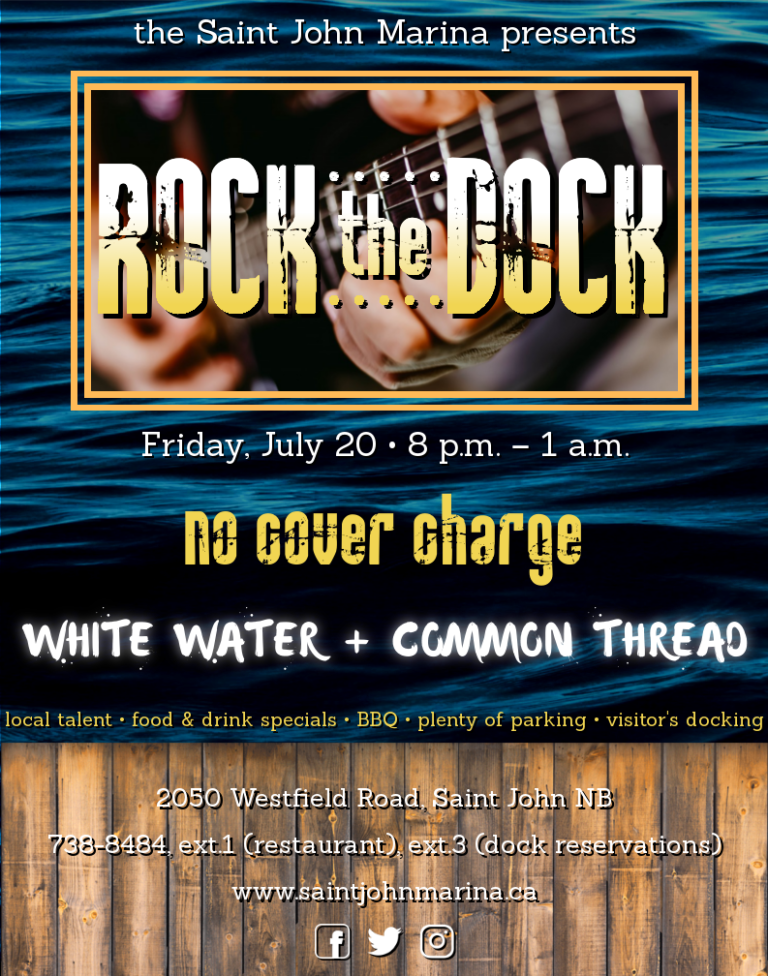 ROCK THE DOCK JULY 20 Saint John Marina